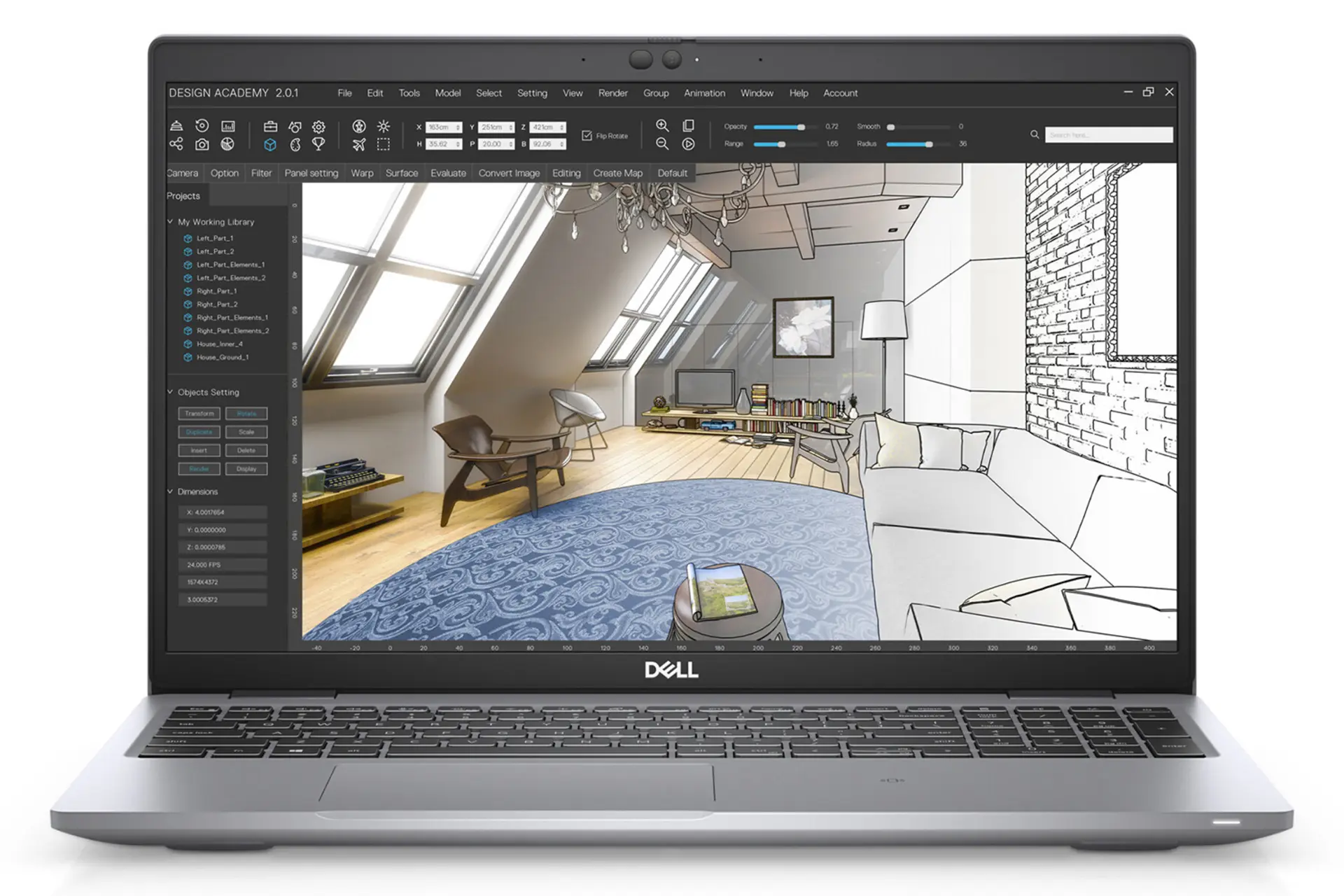 لپ تاپ استوک مدل Dell Precision 3560 i5 11/8 Gram /256G SSD / 15,6